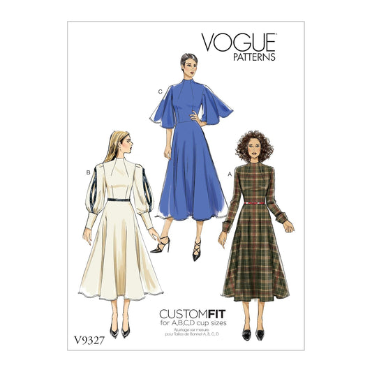 Vogue V9327E5 Easy - Patrones de Costura parcialmente Forrados para Mujer, Tallas 14-22, Color Blanco