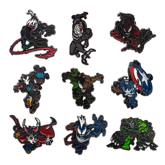 Marvel Producto Oficial de 9 Personajes venomizados Masculinos/héroes de edición Limitada a Base de Metal y esmaltado. (Exclusivo de ).