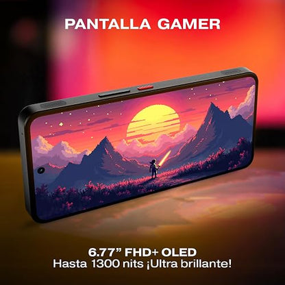 nubia Smartphone Neo 3 GT 5G Amarillo 6.7” 120Hz, 50MP+2MP, 256GB+20 GB RAM(8GB + 12GB Dinámica), Batería 6000mAh, Android 15