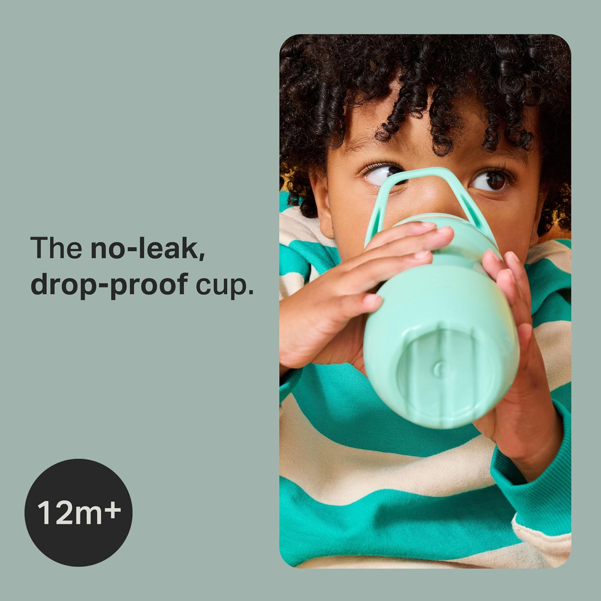 Tommee Tippee Vaso Entrenador Sporty, 1-3 Años, Antiderrames, Térmico | Paquete de 2, 266ml/9oz, Válvula de Dos Piezas Evita Derrames, Rosa y Menta, Libre de BPA