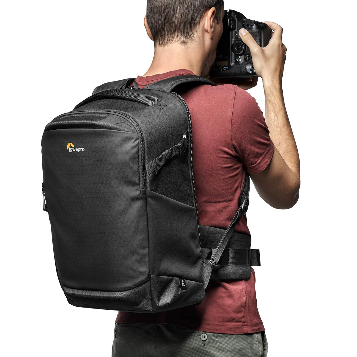 Lowepro Flipside BP 400 AW III Mochila para Cámara Réflex y sin Espejo con Acceso Lateral y Trasero, Divisores Ajustables, Compatible con Sony Alpha 7, Ideal para Viajes y Exteriores, Color Negro