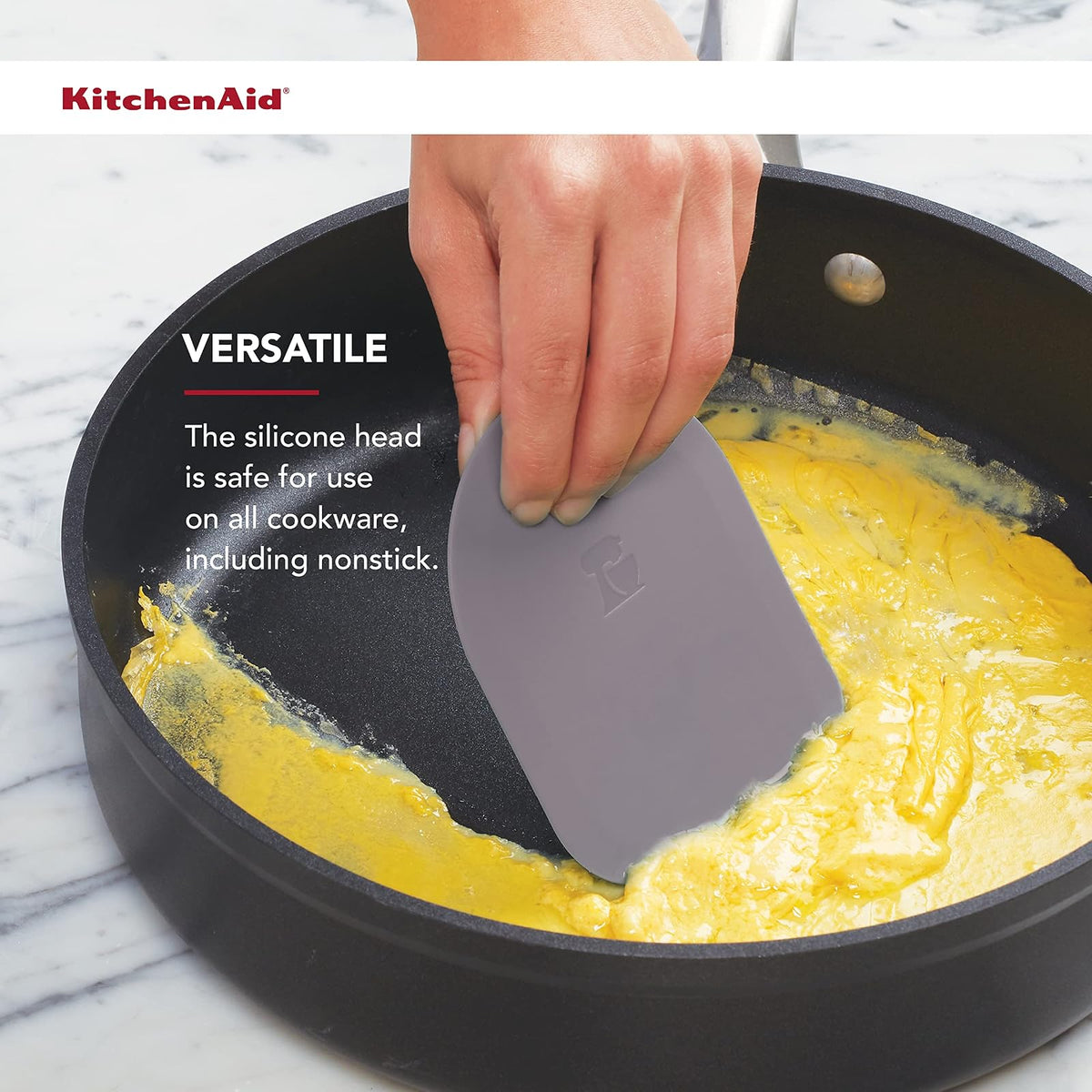 KitchenAid Gourmet - Rascador para cuencos, juego de 2 unidades, color gris aguamarina