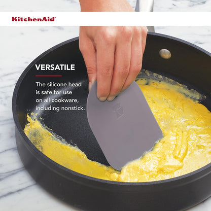 KitchenAid Gourmet - Rascador para cuencos, juego de 2 unidades, color gris aguamarina