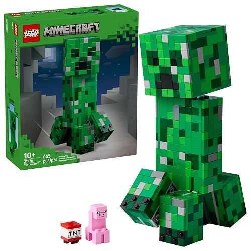 Lego Minecraft El Creeper Creativo Juguete de Construcción y Decoración, Divertido Regalo Inspirado en el Videojuego, Figura de Acción Coleccionable para Niños y Niñas 21276