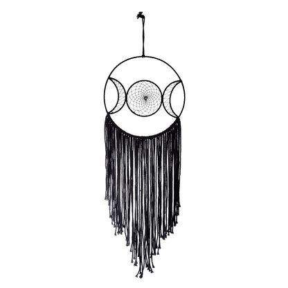 Truu Design - Atrapasueños de gamuza negra, 31,75 cm, color negro