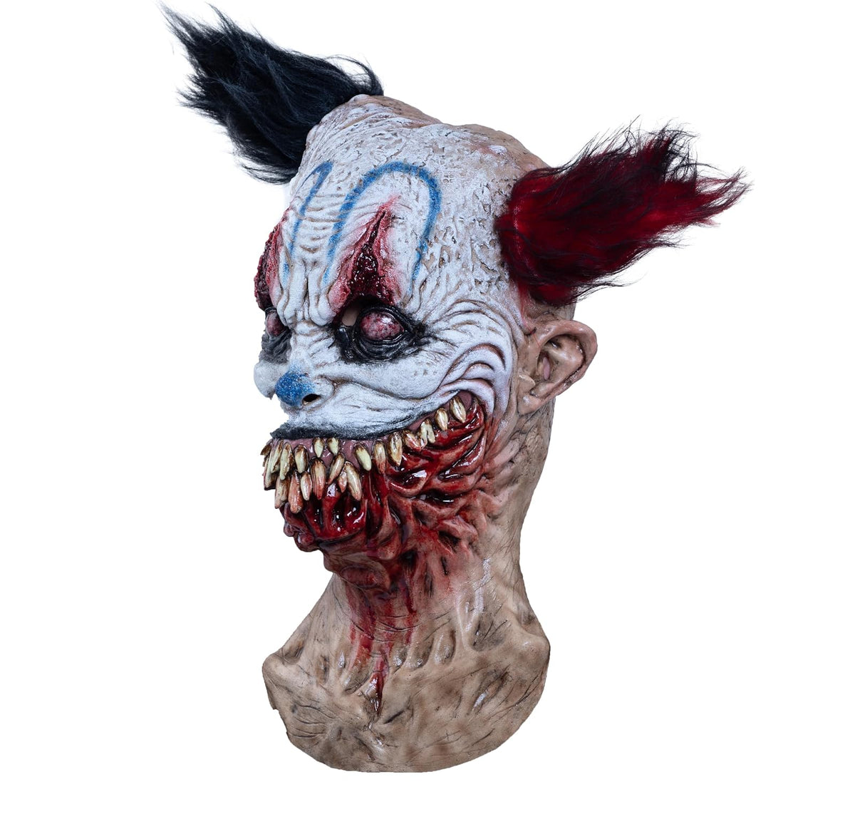 Que Clown, Máscara de Payaso Poseído, Máscaras de Jester Malvado Asesino Ideal para Halloween y Fiestas de Disfraces
