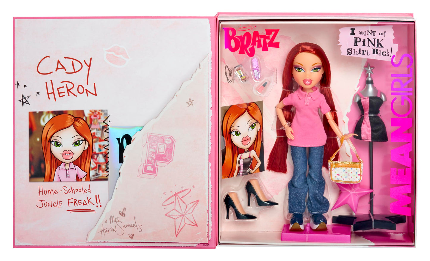 Bratz, Mean Girls Muñeca Cady, Muñecas para Niñas, Incluye 2 Atuendos y Varios Accesorios, 4 Años en Adelante