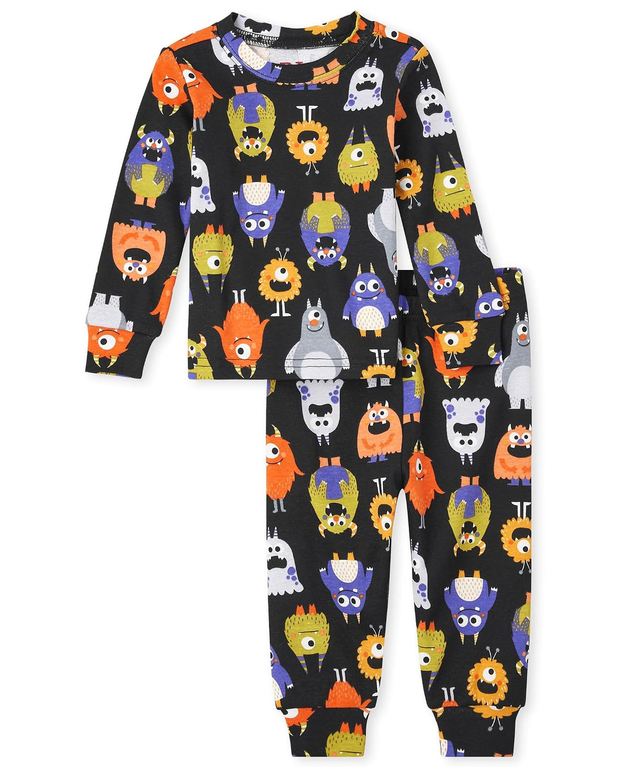 The Children's Place Y niños, Conjuntos de Pijama de Halloween, algodón a Juego Juego de pijamabebés Unisex - 0-3 Meses - Monsters