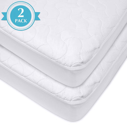 American Baby Company - Funda protectora acolchada impermeable para cunas y niños pequeños, color blanco