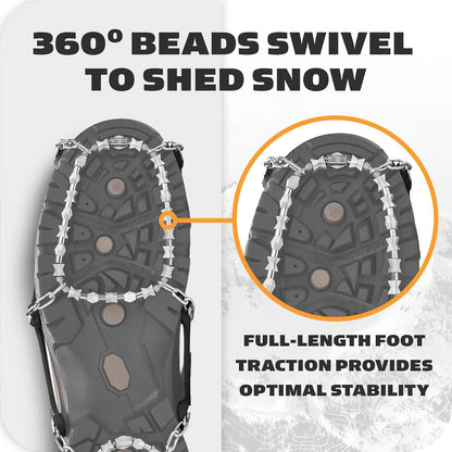 Yaktrax Diamond Grip - Tacos de tracción para Todas Las Superficies para Caminar sobre Hielo y Nieve (1 par)