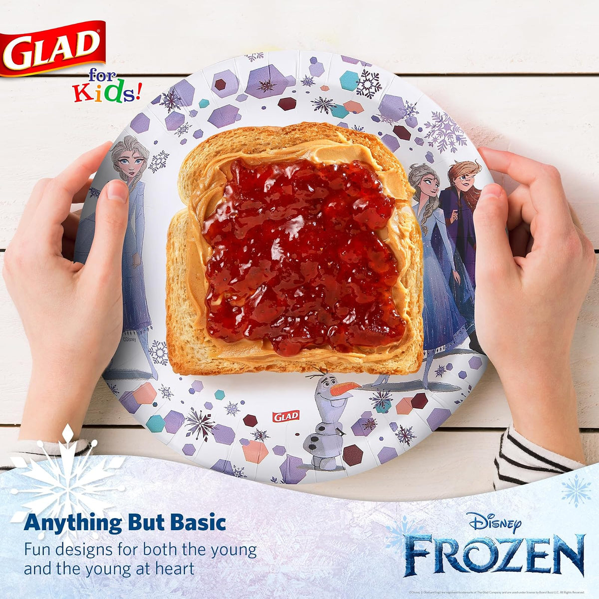 Glad for Kids Disney Frozen Platos de Papel 8.5" 40 Unidades