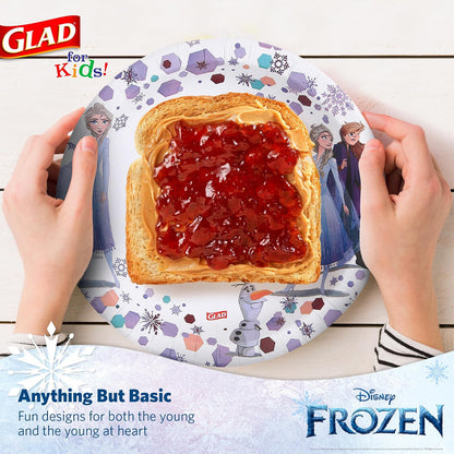 Glad for Kids Disney Frozen Platos de Papel 8.5" 40 Unidades