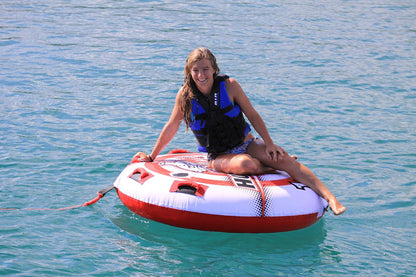Airhead - Tubo remolcador de 1 a 2 Tubos para Paseos en Barco y Deportes acuáticos, Cubierta de Nailon de Doble Costura y válvula de Seguridad de Velocidad para inflar y desinflar fácilmente