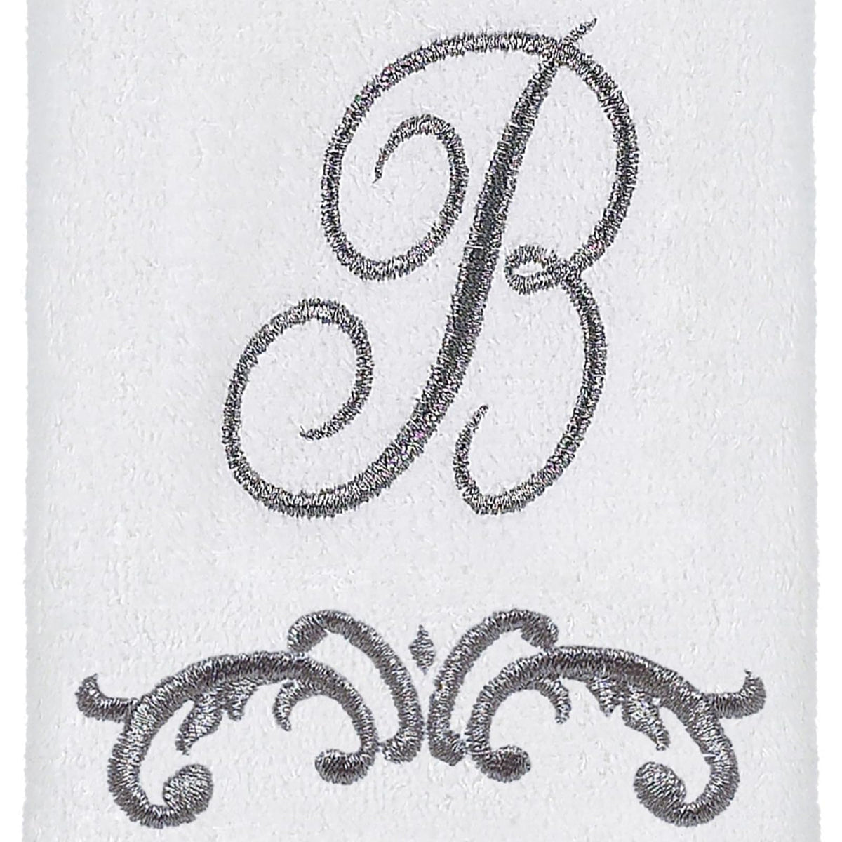 Avanti Linens - Toalla de Punta de los Dedos, Toalla de algodón Suave y Absorbente, diseño de Desplazamiento, decoración de Estilo cursivo (colección de monogramas, Inicial B)