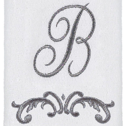 Avanti Linens - Toalla de Punta de los Dedos, Toalla de algodón Suave y Absorbente, diseño de Desplazamiento, decoración de Estilo cursivo (colección de monogramas, Inicial B)