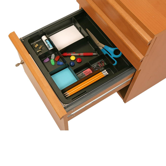 Officemate Bandeja de cajón extensible reciclada, 10 3/8 W - 16 W, negro (26372)