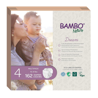 Bambo Nature Pañal Ecológico Talla 1, 216 Piezas - Talla 4 - 162