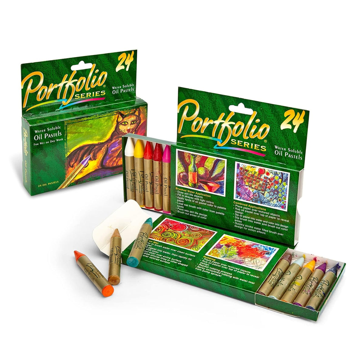 Crayola PortFolio Series Water-Soluble Oil Pastels 24-Color Set (52-3624)