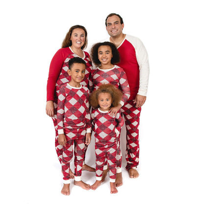 Burt's Bees Baby Pijama Familiar a Juego, Algodón Orgánico - Bebé 1 pieza - Baby 1-Piece - Abstracto Argyle