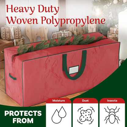 Elf Stor 83-DT5524 Christmas Storage Bags Holiday Large for up to 7.5 Ft Trees | Set of Two | Red
