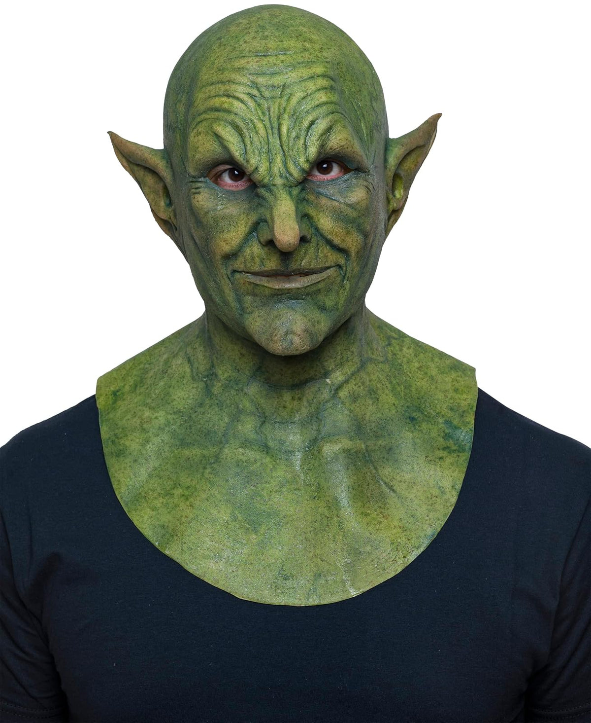 Tek'Zik, Máscara de Goblin del Bosque, Máscaras de Duendes Verde Leprechaun Ideal para Halloween y Fiestas de Disfraces