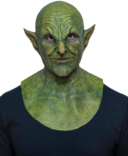 Tek'Zik, Máscara de Goblin del Bosque, Máscaras de Duendes Verde Leprechaun Ideal para Halloween y Fiestas de Disfraces