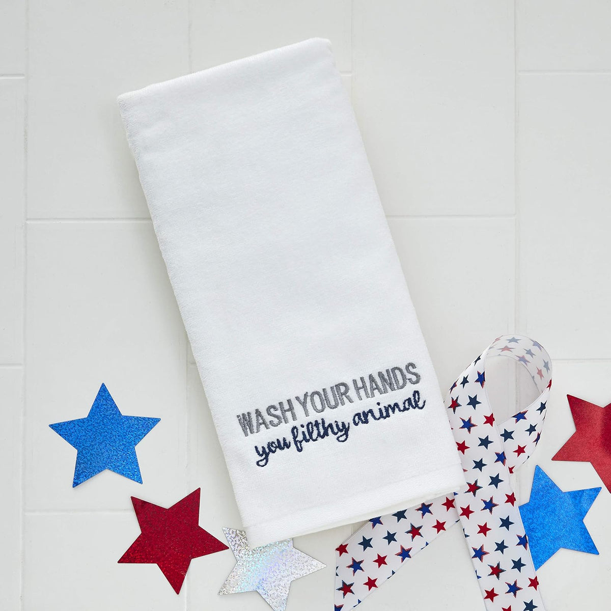 SKL Home - Toalla de Mano (2 Unidades), 16 x 25 Pulgadas, Color Blanco, 2 Unidades