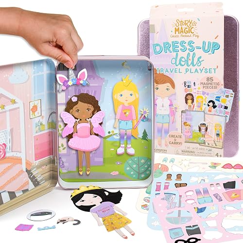 Set Viaje Muñeca Magnética - Juguete Portátil Vestidos - Kit Actividades Niñas 4-7 años - Juego Educativo