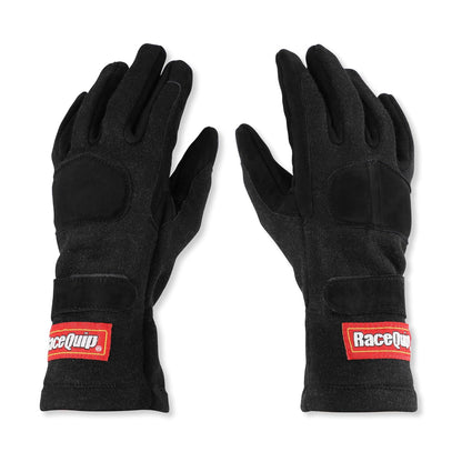 RaceQuip 355 Series - Guantes de Carreras (2 Capas), Color Negro, SFI 3.3/5, Negro, X-Large