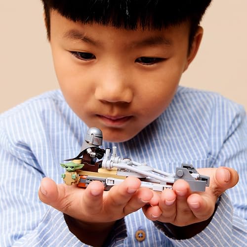 LEGO Star Wars Moto Speeder del Mandaloriano y Grogu – Set de Construcción de Juguete – Vehículo y 2 Personajes de Star Wars – Regalo para Niños y Niñas Mayores de 6 Años – 75436