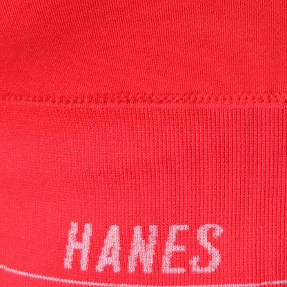 Hanes Hanes - Moves Bralette sin Costuras Escote en triangulo, Paquete de 2 Glimmer Red Bra Mujer