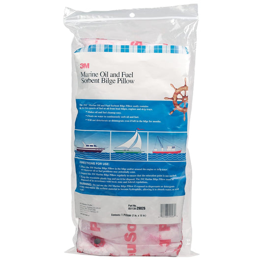 3M Almohada absorbente de aceite marino y combustible, 7 x 15 pulgadas