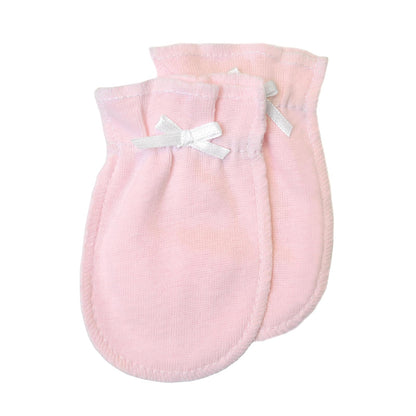 TL Care - Manoplas para recién nacido (100% algodón, antiarañazos), Niña