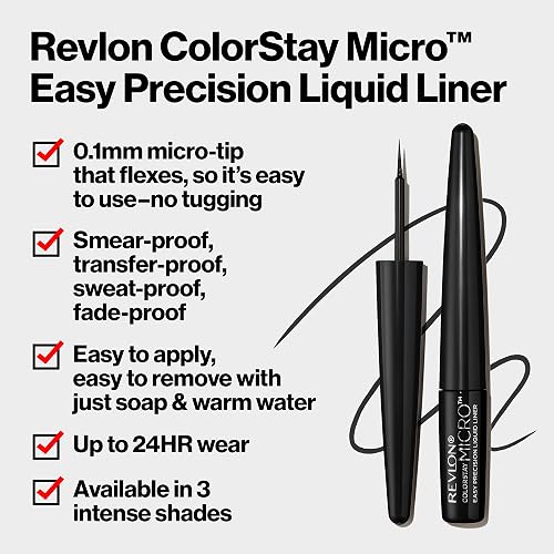 Revlon Colorstay Micro Easy Precision Liquid Liner, 302 What the Fudge Marron