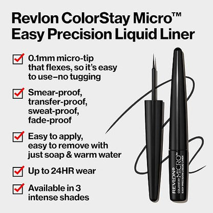 Revlon Colorstay Micro Easy Precision Liquid Liner, 302 What the Fudge Marron