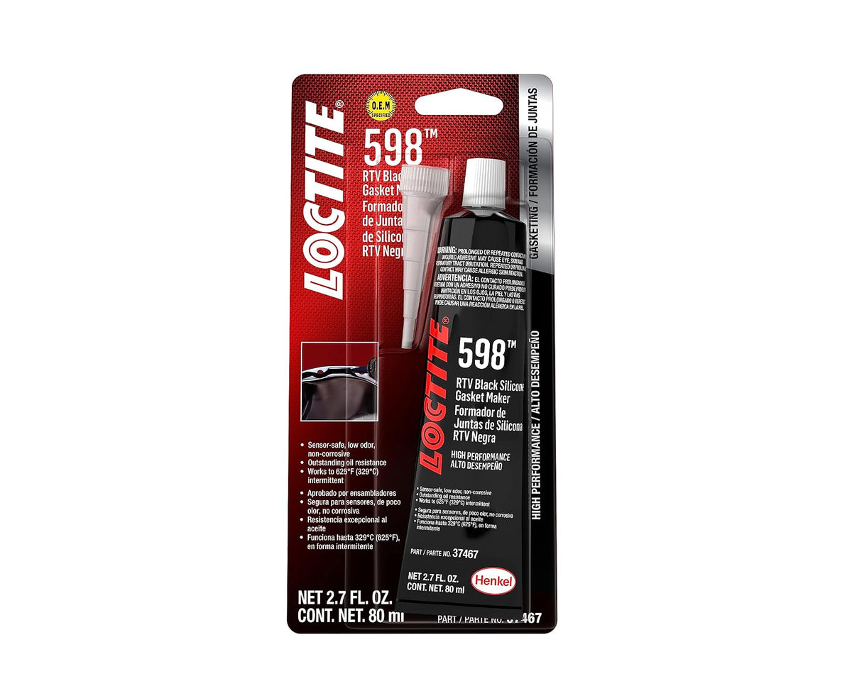 Loctite - Silicona de alto rendimiento 37467 negra RTV 598. 80 ml.