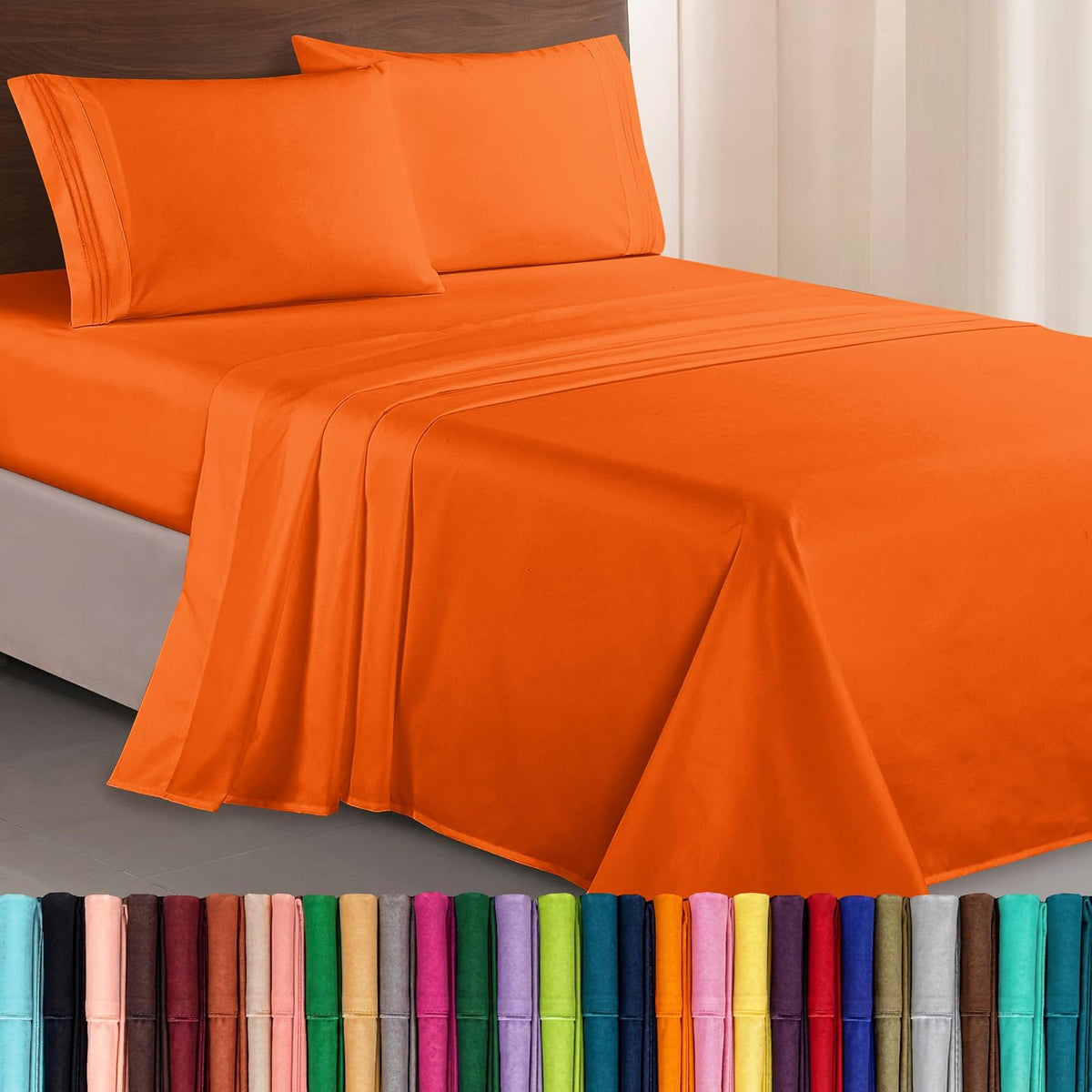 Elegant Comfort Espejo de Piso de Cuerpo Entero Elevens 65 x 22 Pulgadas, Gris - Queen - Naranja