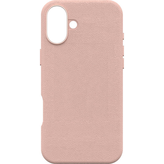 OtterBox iPhone 16 Plus Symmetry Series Cactus Leather - Rosa | Funda protectora delgada de piel de cactus de alta calidad, compatible con MagSafe con protección contra caídas