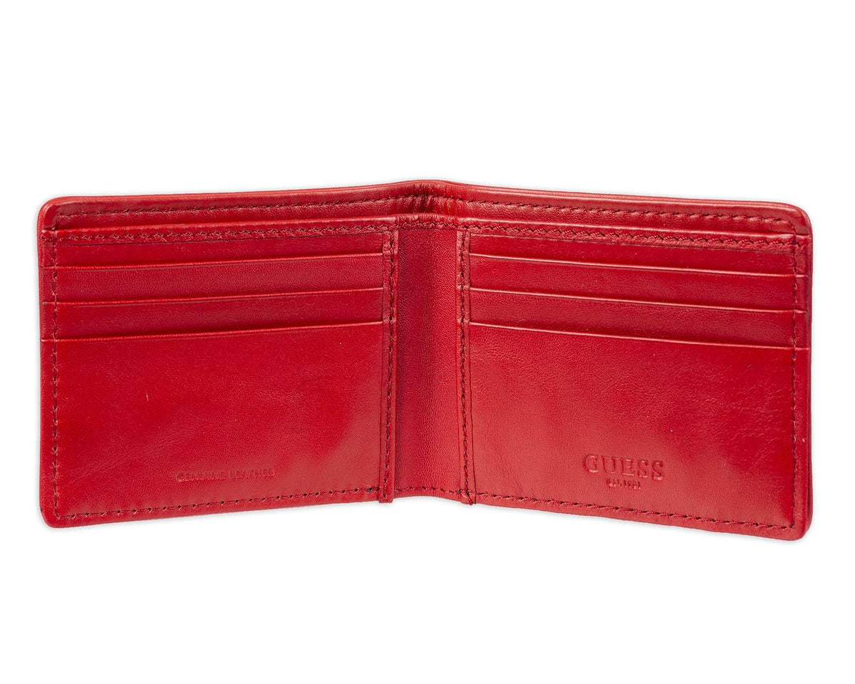 Guess portafolios delgada de piel para hombre