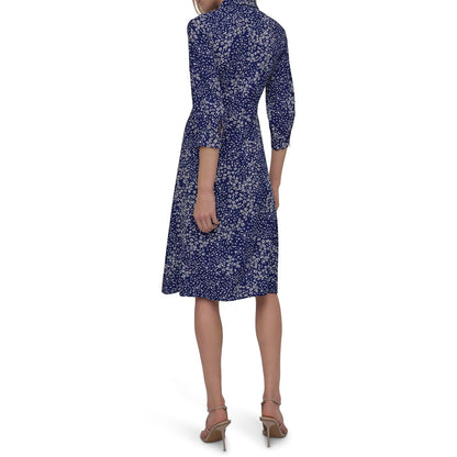 DKNY Chambray Stripe Long Sleeve Shirt Dress VestidoMujer
