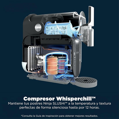 Ninja SLUSHi RapidChill Bebidas y Granizados 2.6L 5 Programas FS301LAA | RapidChill: sin Hielo, Congela en 60 Min | 7+ Porciones | Congelado Hasta 12 Hrs | Limpieza Fácil, Piezas Lavavajillas