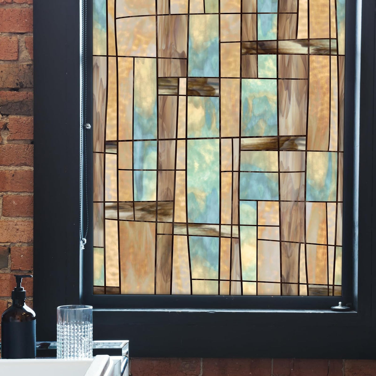 Artscape Película Decorativa para Ventana, Efecto Vitral - Luces de ciudad