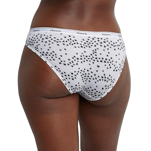 Hanes Originals - Paquete de Bragas elásticas de algodón Transpirable, Paquete de 6 Bikini Estilo Ropa Interior para Mujer