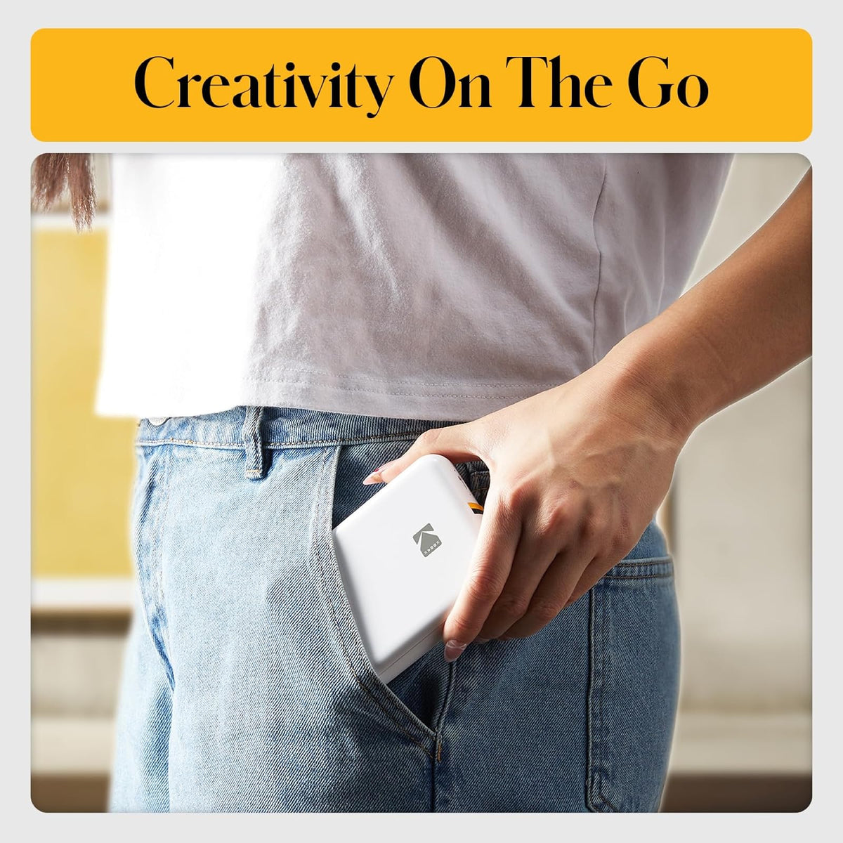 Kodak Step Wireless Mobile Photo Mini Printer (Blanco) Compatible con Dispositivos iOS y Android, NFC y Bluetooth