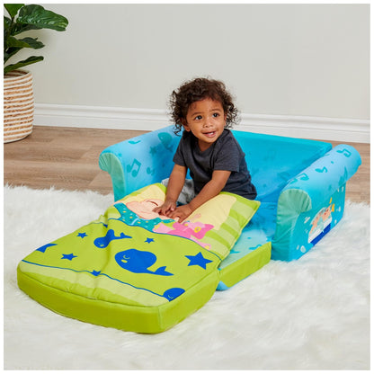 Marshmallow Furniture Sofá 3 en 1 Cocomelon Convertible para Niños con Manta