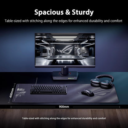 ASUS ROG Sheath II XXL - Alfombrilla de Mouse para Juegos - 35.4 x 15.7 Pulgadas, Tela de enfriamiento Avanzada, Superficie de Tela Textil 1.5 Veces más Suave, Bordes duraderos con Costuras Planas