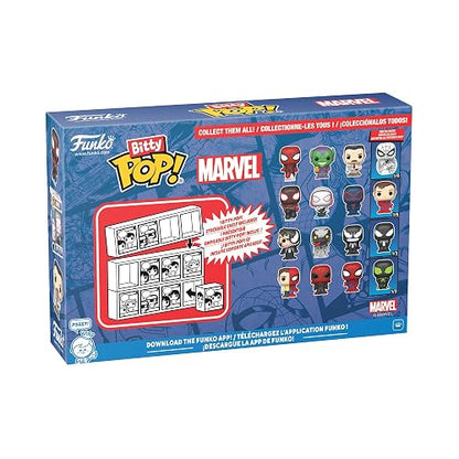 Funko Bitty Pop! 4 Pack: Spider-Man - Parker Split, Superior | Mercancía Oficial de Superheroes - Mini Figuras de 2.2 cm con Exhibidor - Decoración de Pasteles y Relleno de Piñata