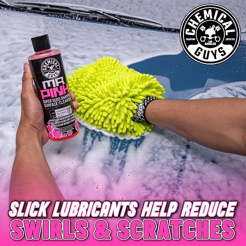 Chemical Guys Mr. Pink Jabón espumoso para lavar automóviles (Para cañones de espuma, pistolas de espuma o cubos de lavado) Seguro para automóviles, camiones y más, 1,89 L, aroma de caramelo
