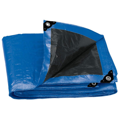 Truper Lona Reforzada con Ojillos de Aluminio - Lona - 5 x 6 m - Azul