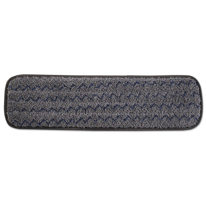 Rubbermaid Commercial Products HYGEN - Almohadilla para la cabeza de la trapeador húmeda de microfibra, 18 pulgadas, gris, para limpieza profesional y limpieza de suelos industriales de alta resistencia
